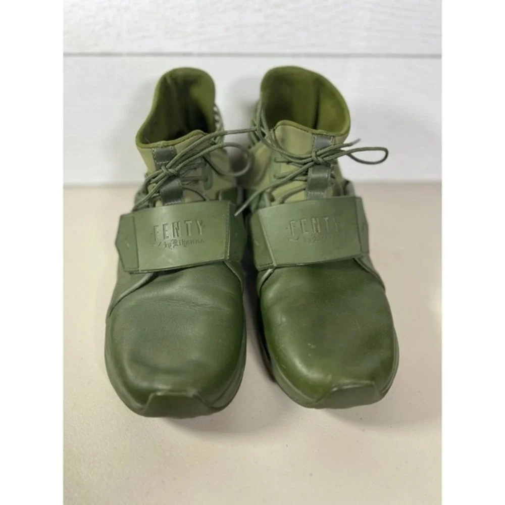 Fenty by Rihanna Puma Womens X Trainer Green Running Shoes Sneakers Size 7.5